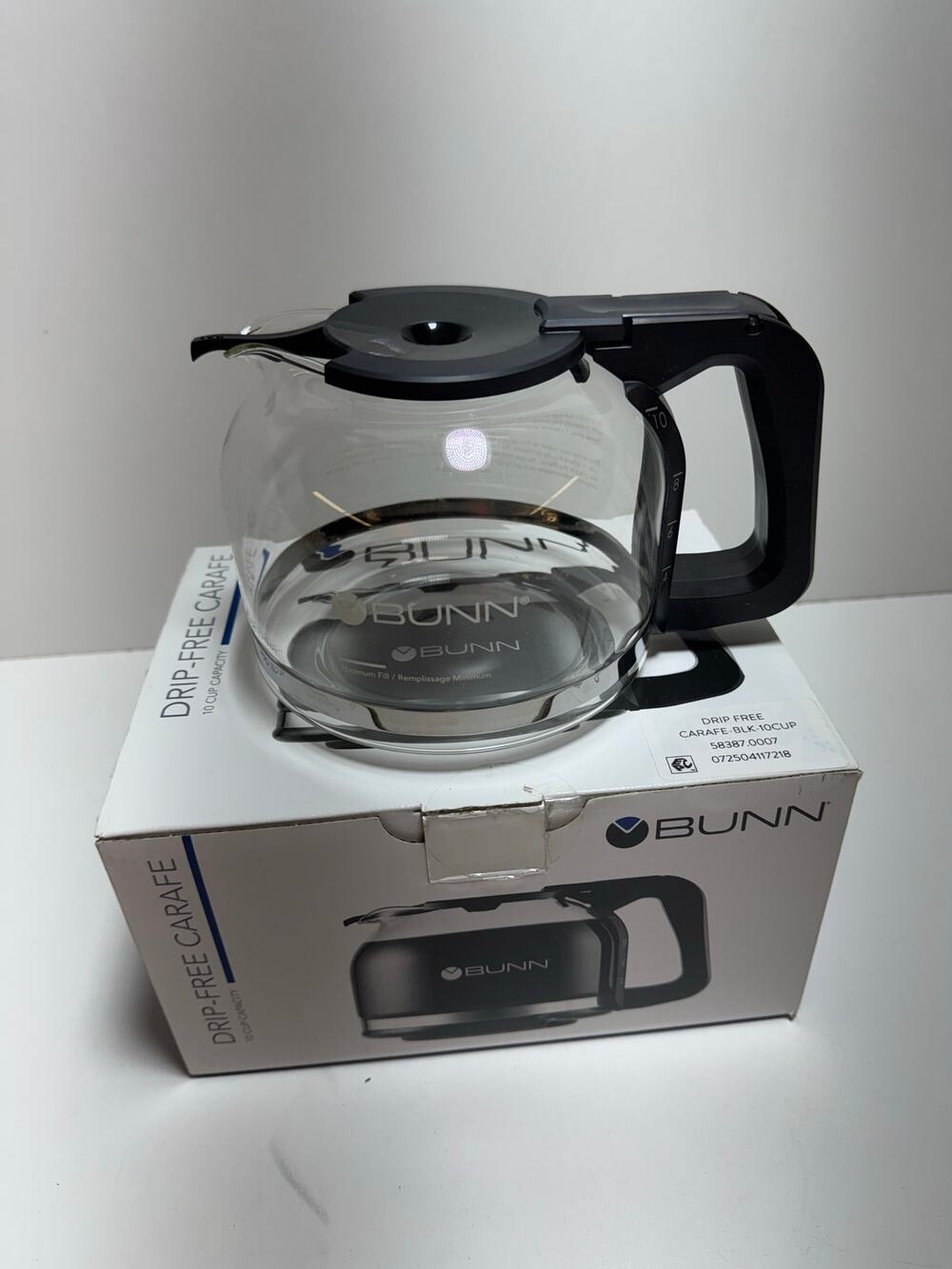 Bunn Replacement 10 Cup Glass Coffee Carafe Drip Free Shatter Resistant New